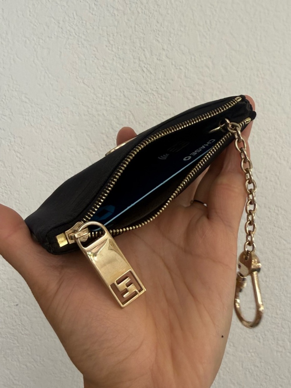 Authentic Fendi Zucca Canvas Key Coin Case Pouch Black - Picture 14 of 15